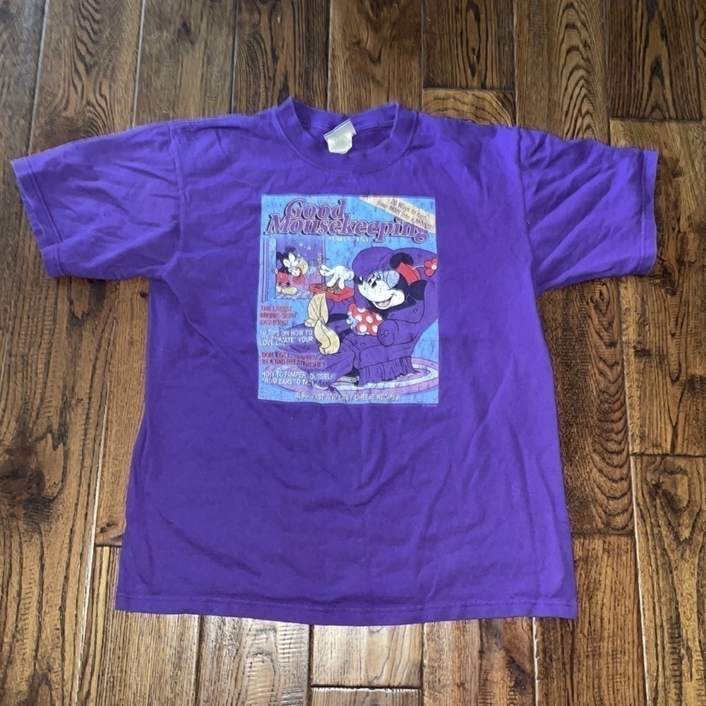 VTG Disney Minnie Mouse Good Mousekeeping T Shirt Size M